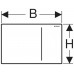 Geberit Sigma70 Ovládací tlačítko pro 2 množství splachování, pro splachovací nádržku pod omítku Sigma 12 cm 115.622.SJ.1