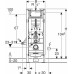 Geberit Duofix montážní prvek pro závěsné WC, 112 cm, s nádržkou 111.396.00.5