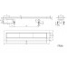 FLOW 67 nerezový kanálek s roštem pro obklad, do prostoru 670x150mm