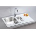ALVEUS GLASSIX 20 kuchyňský dřez, 860 x 500 mm, satin/sklo, bílá 1100016