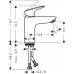 Hansgrohe Logis Páková umyvadlová baterie 100, s odtokovou soupravou Push-Open, chrom 71107000