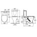 IDEAL Standard EUROVIT kombinovaný klozet smontovaný, bílý W903401