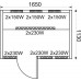 Infrasauna 1650x1130x1930mm provedení smrk/smrk