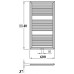 ISAN SPIRA PLUS koupelnový radiátor 1140 / 600, antracit (S02)