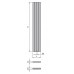 ISAN COLLOM DOUBLE desingový, koupelnový radiátor 1800 / 298, bílá (RAL 9010)