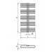 ISAN KORO koupelnový radiátor bílá (RAL 9010) 1180/600 DKOR 1180 0600 02
