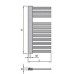 ISAN SWING designový radiátor pravý bílá (RAL 9010) 1210/600 DSWR 1210 0600 02