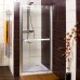 RONAL JA1 JAZZ-Line jednokřídlé dveře 80cm, matný elox/sklo čiré JA108000107