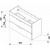 Jika CUBE Skříňka s umyvadlem 100x43cm, s 2 zásuvkami, tmavý dub H4536521763021
