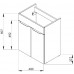 Jika CUBE Skříňka s umyvadlem 50x34cm, s 2 dveřmi, bílá H4536411763001