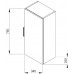 Jika CUBE Střední skříňka 75 cm, tmavý dub H4537111763021