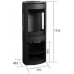 Jotul F 371 CB krbová kamna černý lak, topeniště s litinovým podstavcem 35097+351176