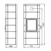 Jotul FS 350 mastková obestavba s krbovou vložkou I 350 CB, výška 179 cm, 30046284+350799