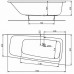 KOLO Split asymetrická vana 170x90 pravá XWA1670000