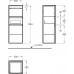 KERAMAG Ren.Nr.1Pl. skř.boční.39x100x36 ,2dv.,1 zás.,lávově černá matná 869031000
