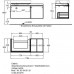 KERAMAG DESIGN Citterio skř.pod.um.,asym.120 cm,pr.,sv.dub 835420000
