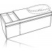 KERAMAG DESIGN Citterio skř.p.um.asym.,120 cm,lev.,sv.dub 835820000