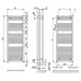 VÝPRODEJ Kermi B20-S koupelnový radiátor 1174 x 540 mm, rovný, bílá LS0101200552XXK ODŘENÝ