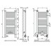 Kermi Credo koupelnový radiátor BH 1094x35x621mm QN544, stříbr. lesklá