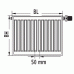 Kermi Therm X2 Profil-VM deskový radiátor, středové připojení,ventil vlevo 22 600 / 1200 FTM220601201L1K