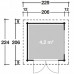 KETER FUSION 757 zahradní domek, 229 x 223,5 x 252 cm, mahagon 17199845