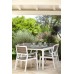VÝPRODEJ KETER HARMONY zahradní židle, 58 x 58 x 86 cm, bílá/cappuccino 17201284 ULOMENÝ KOUSEK !!!VIZ. FOTO!!!