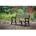 VÝPRODEJ KETER MONTERO DOUBLE SEAT Zahradní lavice 120 x 62 x 89 cm, grafit/hnědošedá 17204654 POŠKOZENÁ!!