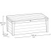 KETER BRIGHTWOOD 454L Zahradní úložný box 145 x 69,7 x 60,3 cm, béžová 17194454
