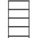 KIS PLUS 120/5 regál 187x120x40 cm, černá 9502