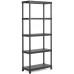 KIS PLUS 80/5 regál 187x80x40 cm, černá 9504