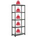 KIS PLUS 80/5 regál 187x80x40 cm, černá 9504
