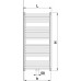 KORADO KORALUX RONDO COMFORT - M koupelnový radiátor 1220/0500 white RAL 9016 KRT-122050-00M10