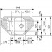 Franke Euroform EFG 682 E, 905x505 mm, Fragranitový dřez grafit 114.0285.800