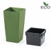 Prosperplast URBI SQUARE ECO Květináč 40cm, zelený DURS400W