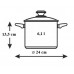 LAMART PRESTIGE Nerezový hrnec LTSS2413, 24cm, 6,1 l, se skleněnou poklicí, 42000344