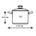 LAMART JOLI Nerezový hrnec LTSS2011R, 200 mm, 3,6 l, skleněná poklice, červený, 42000352