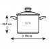 LAMART JOLI Nerezový hrnec LTSS1810R, 180 mm, 2,7 l, skleněná poklice, červený, 42000351