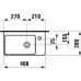 LAUFEN PRO A umývátko asymetrické, levé 48 x 28 cm, s otvorem, bílé 8.1595.5.000.104.1