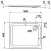 LAUFEN SOLUTIONS Akrylátová vanička obdélníková 100x80cm, bílá, 2.1150.8.000.000.1