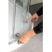 POLYSAN LUCIS LINE čtvrtkruhová sprchová zástěna 1000x800mm, pravá