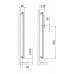 ISAN SOLAR designový, koupelnový radiátor 1206 / 603, antracit metalíza (S 02)