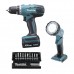 MAKITA DF347DWLX1 Aku vrtací šroubovák s lampou a příslušenstvím 2x aku. Li-ion 14,4V/1,5Ah