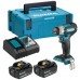 MAKITA DTW181RTJ Aku rázový utahovák 1/2", Li-ion (2x18V/5,0Ah)