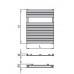 ISAN MAPIA PLUS koupelnový radiátor antracit (s 02) 732/506 DMAP 0732 0506 61