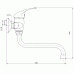 NOVASERVIS METALIA dřezová nebo umyvadlová nástěnná baterie 150mm ch.-lékařská 55070L/T,0