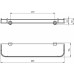 NOVASERVIS METALIA 3 Polička zaoblená se zábradlím, 600x134mm, chrom/sklo 6353,0