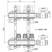 NOVASERVIS rozdělovač s termostatickými ventily, šroubením, průtokoměry, 7 okruhů RZP07