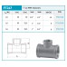 NOVASERVIS T kus 1"X1/2X1" mosaz FT217/252