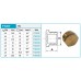 NOVASERVIS zátka mosaz 1/4" FT207/8