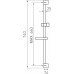 NOVASERVIS Posuvný držák sprchy chrom RAIL601,0
